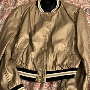 Gold bomber jacket, worn once